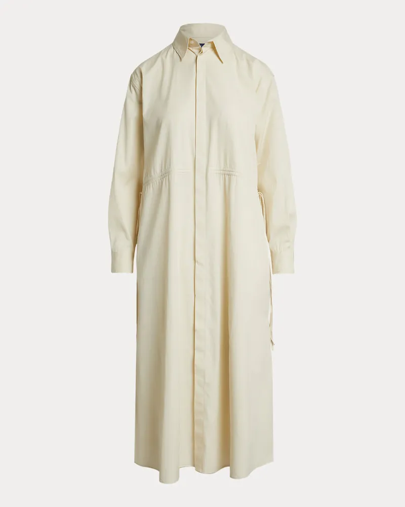 Ralph Lauren Baumwoll-Hemdkleid mit Tunnelzug White