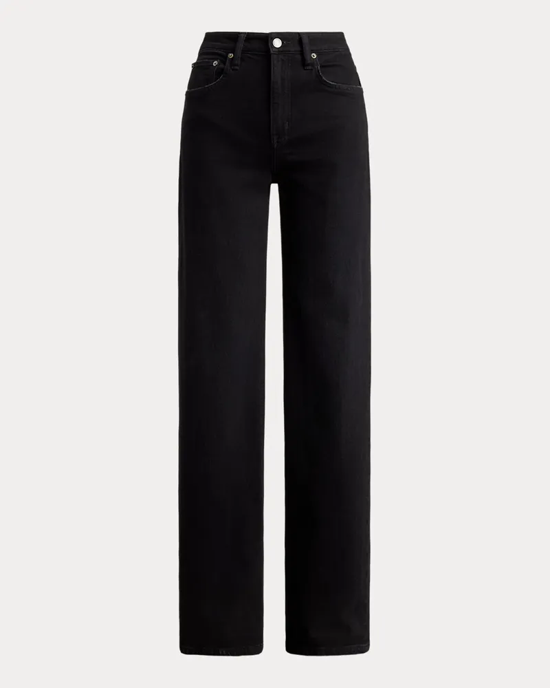 Ralph Lauren Jeans mit hoher Leibhöhe und weitem Bein Black