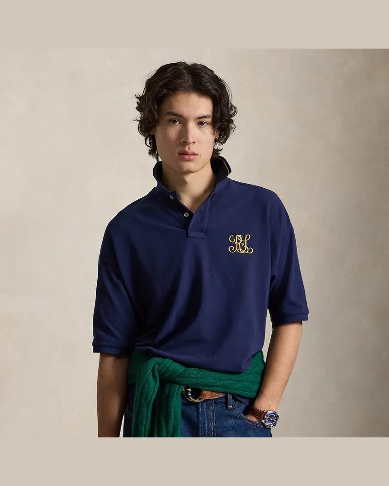 Ralph Lauren Relaxed-Fit Piqué-Poloshirt mit Wappen Blue