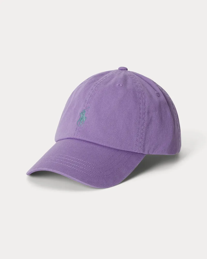Ralph Lauren Klassische Baumwollchino-Baseballkappe Purple