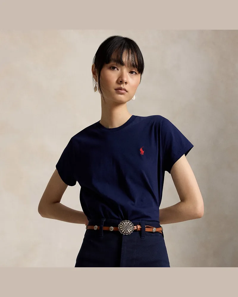 Ralph Lauren Classic-Fit Rundhals-T-Shirt aus Jersey Blue