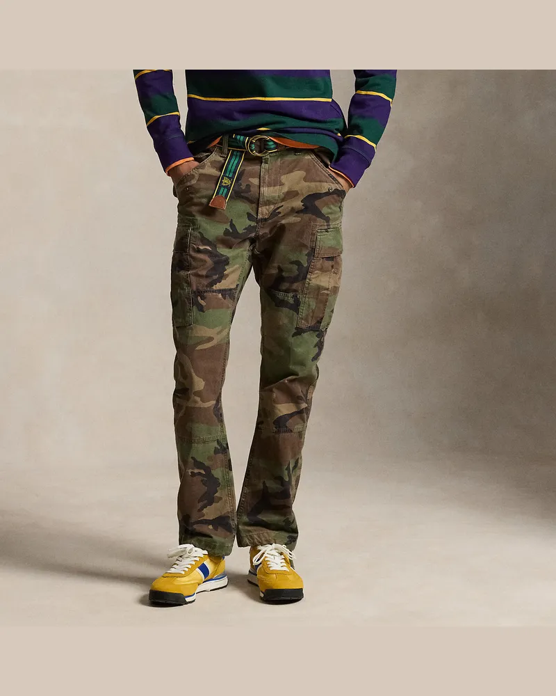 Ralph Lauren Slim-Fit Cargohose mit Tarnmuster Green