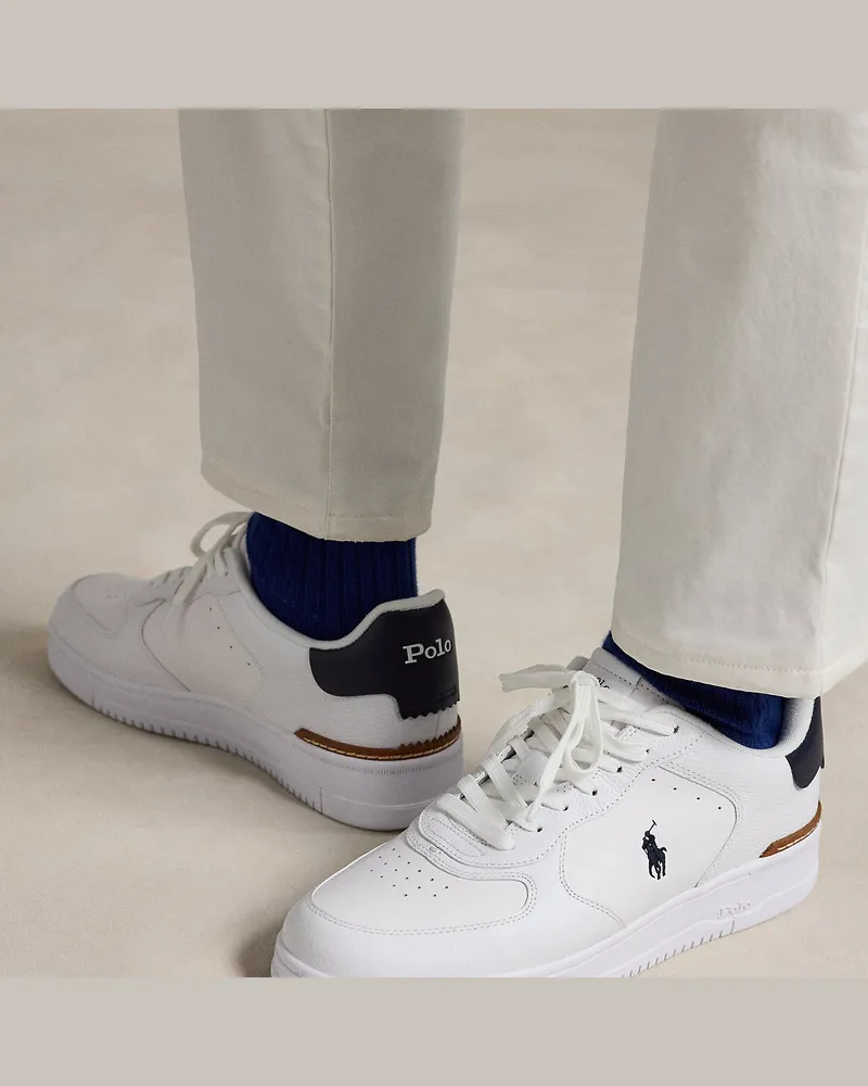 Ralph Lauren Leder-Sneaker Masters Court White