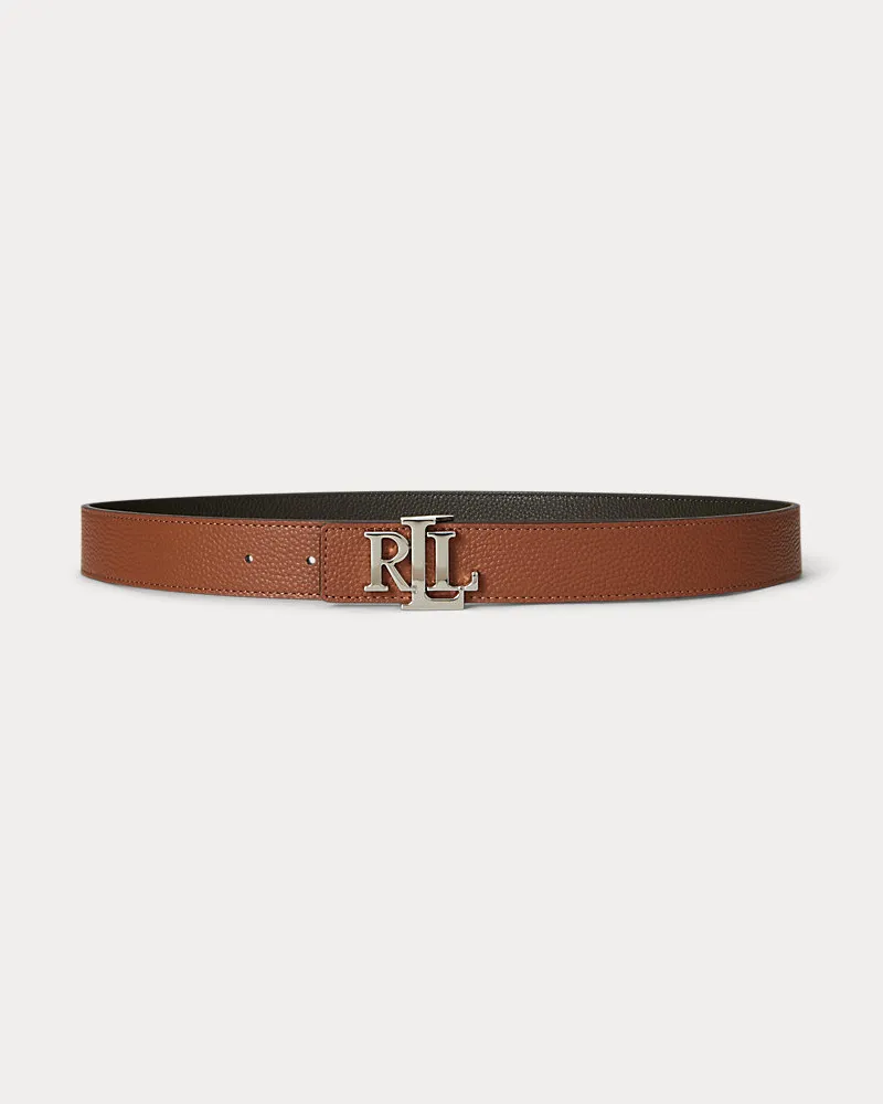 Ralph Lauren Wendegürtel aus Narbenleder mit Logo Multi