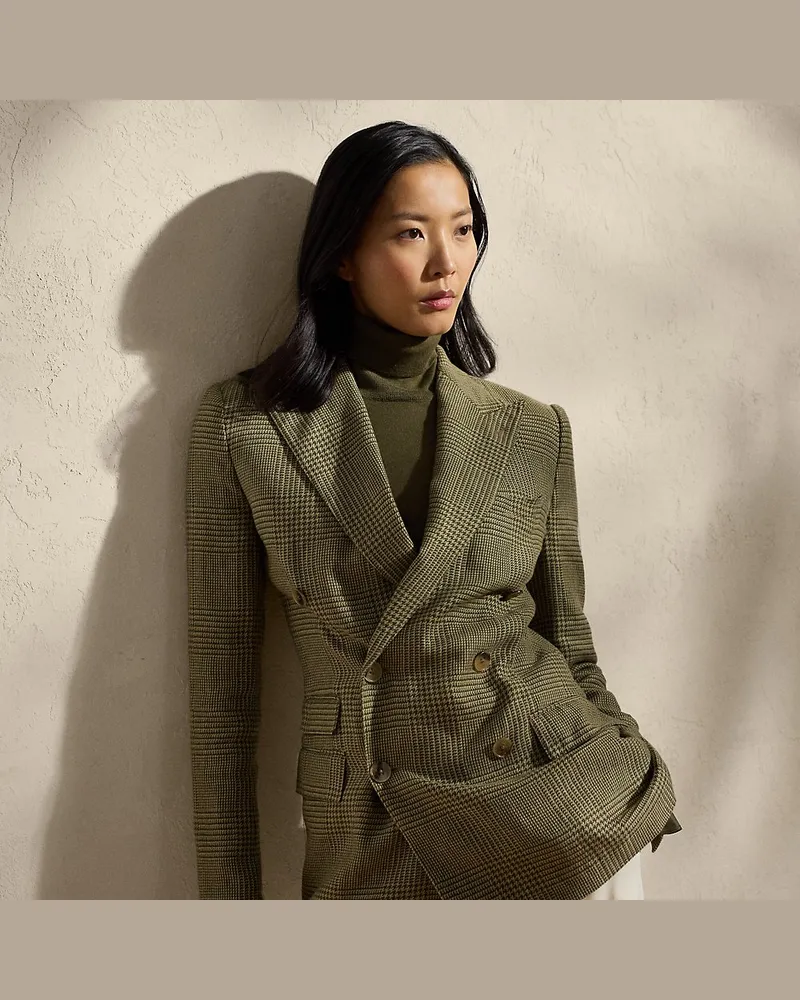 Ralph Lauren Tweedjacke Richie mit Glencheck-Muster Brown