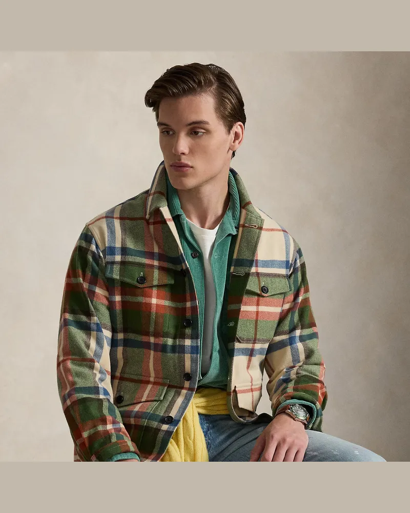 Ralph Lauren Kariertes Wollhemd Cream