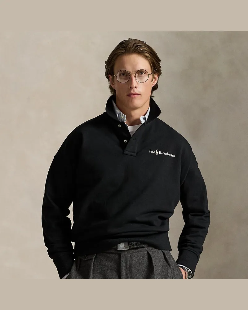 Ralph Lauren Relaxed-Fit Logo-Sweatshirt mit Kragen Black