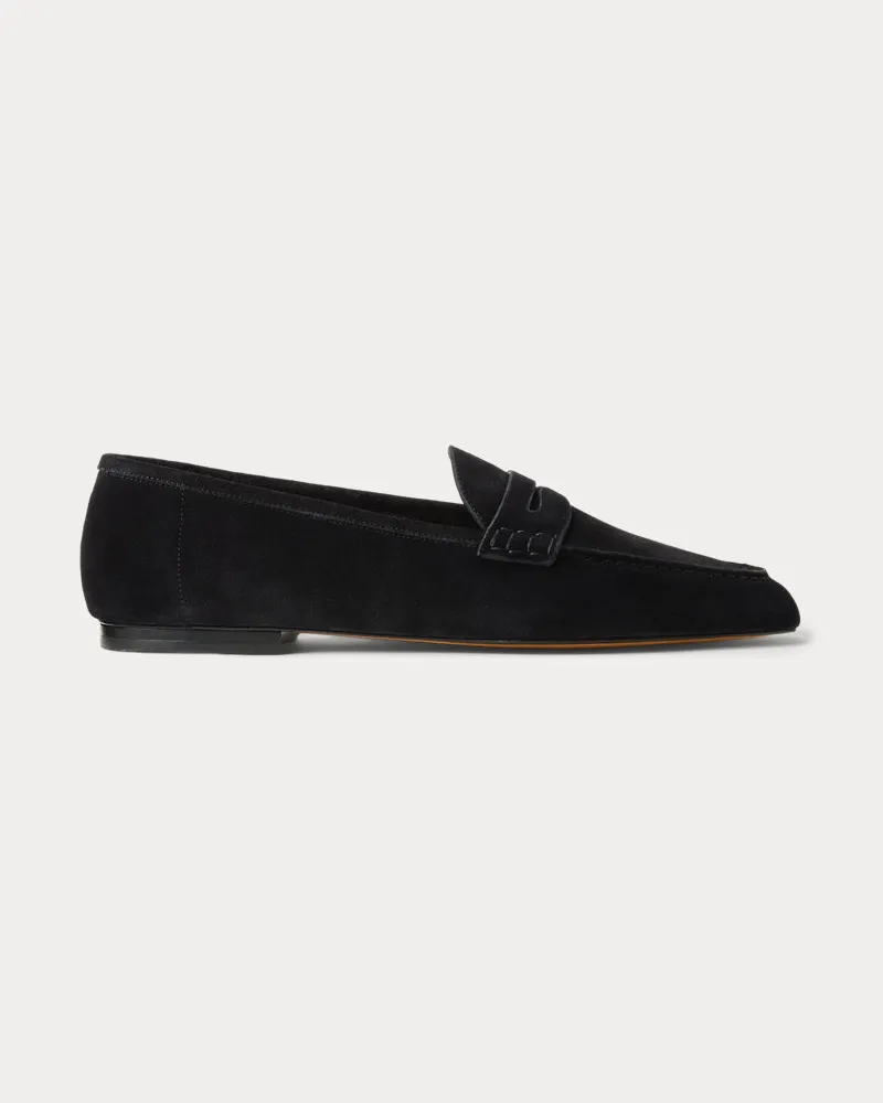 Ralph Lauren Pennyloafer Collins aus Wildleder Black