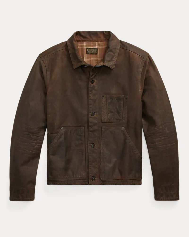 Ralph Lauren Lederjacke Brown