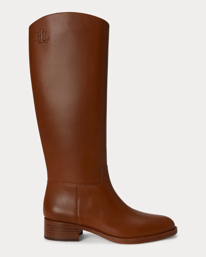 Ralph Lauren Hoher Stiefel Kyle aus Kalbsleder Brown