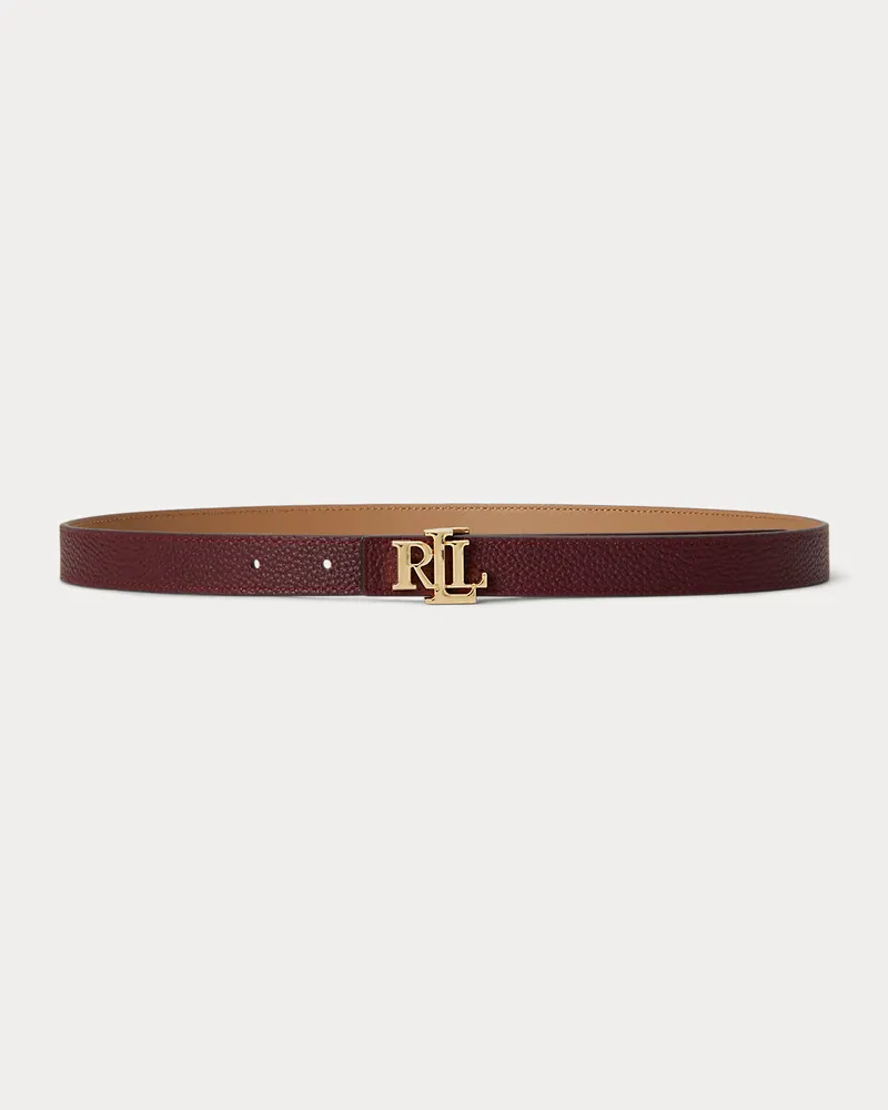 Ralph Lauren Schmaler wendbarer Ledergürtel mit Logo Multi