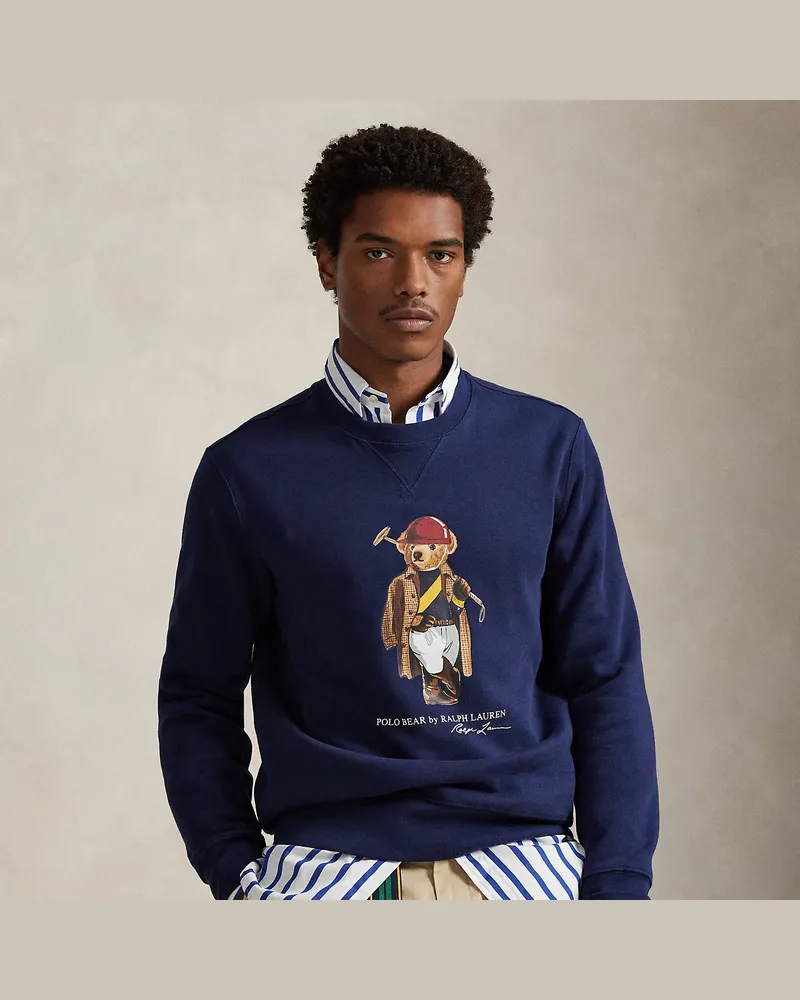 Ralph Lauren Fleece-Sweatshirt mit Polo Bear Blue