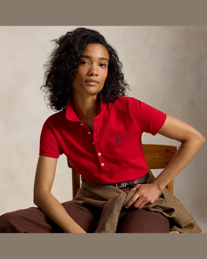 Ralph Lauren Slim-Fit Stretch-Poloshirt Red