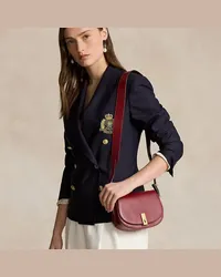 Ralph Lauren Mini-Satteltasche Polo ID aus Kalbsleder Red