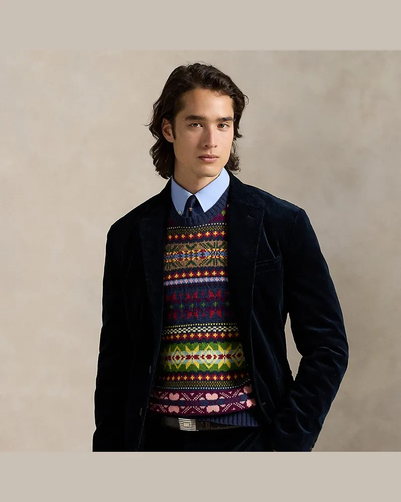 Ralph Lauren Modern-Fit Polo-Jacke aus Kordsamt Blue