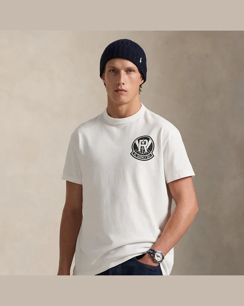 Ralph Lauren Classic-Fit T-Shirt aus Jersey mit Grafik White