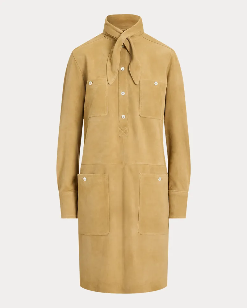 Ralph Lauren Utility-Kleid aus Wildleder Tan
