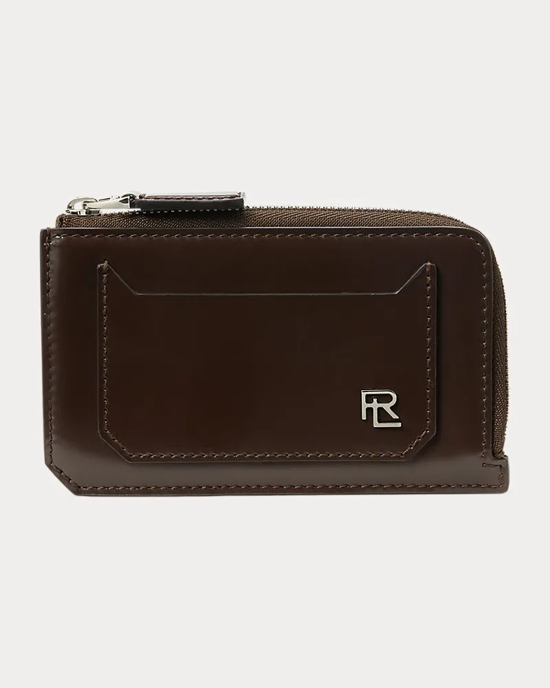 Ralph Lauren Kartenetui RL mit Reißverschluss Brown