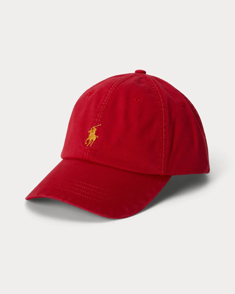 Ralph Lauren Baseballkappe aus Baumwolltwill Red