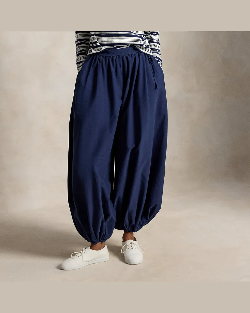 Ralph Lauren Pluderhose aus Baumwolle und Seide Blue