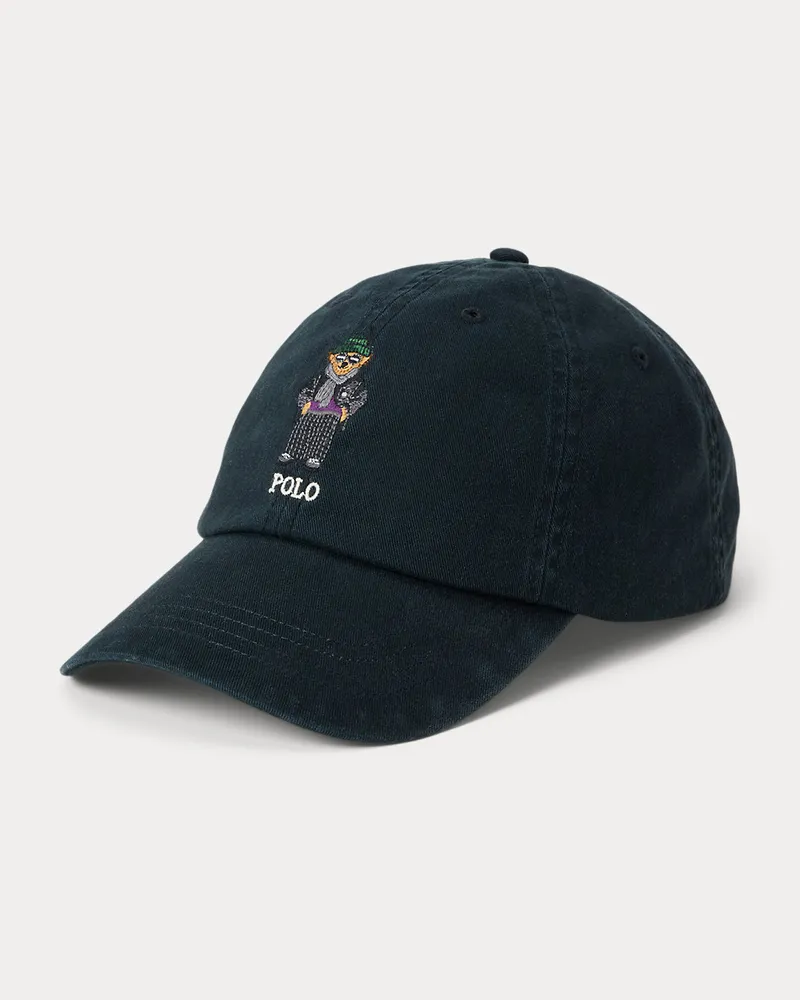 Ralph Lauren Twill-Baseballkappe mit Polo Bear Black