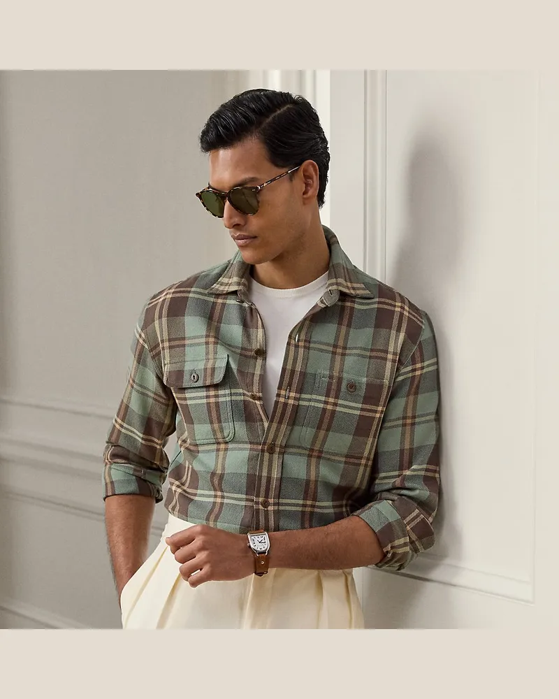 Ralph Lauren Kariertes Hemd aus Twill Green
