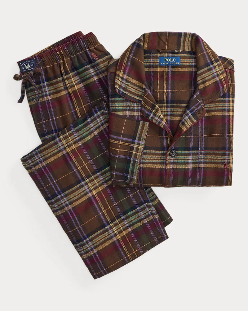 Ralph Lauren Karierter Pyjama aus Flanell Multi