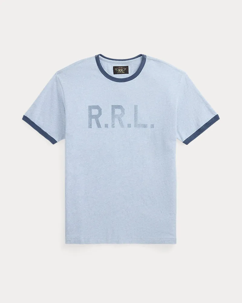 Ralph Lauren Ringer-T-Shirt aus Jersey mit Logo Blue