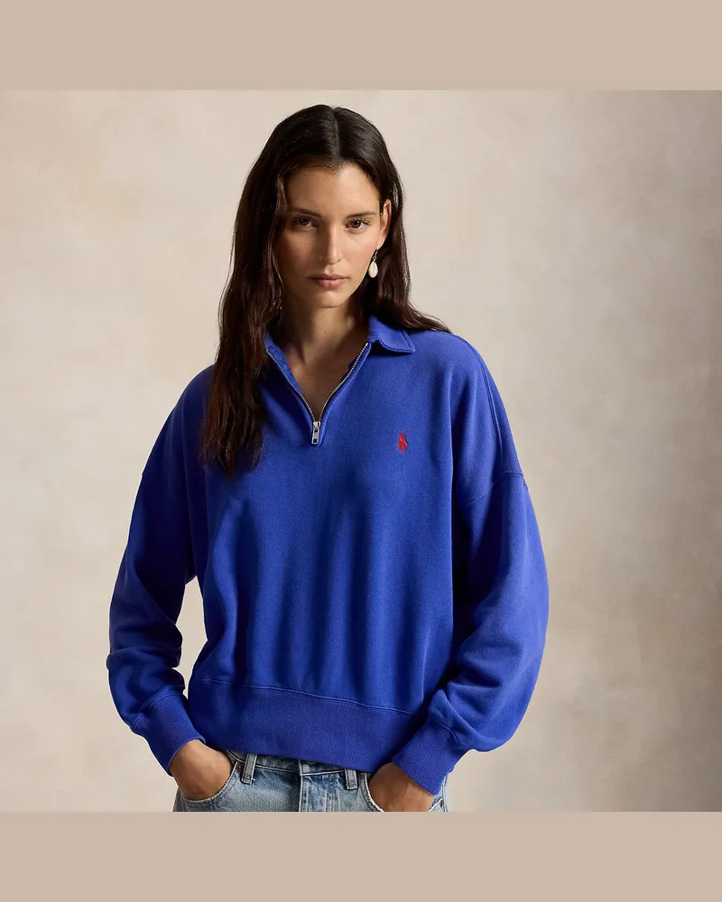 Ralph Lauren Leichtes Sweatshirt aus Fleece Blue