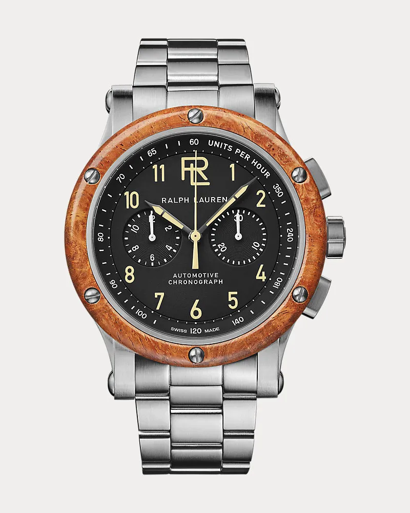 Ralph Lauren Chronograph 42 MM aus Stahl Black