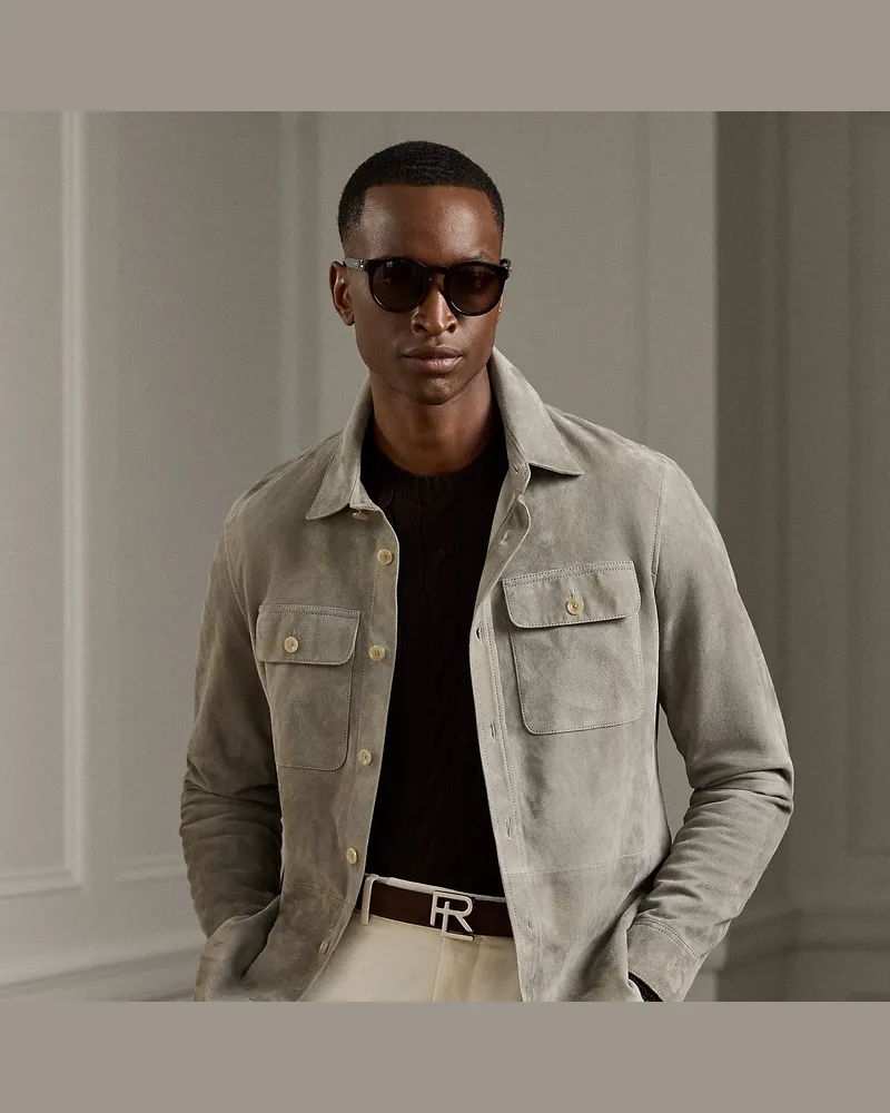 Ralph Lauren Hemdjacke Calloway aus Wildleder Grey