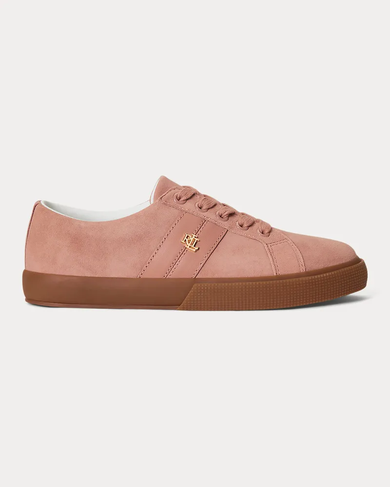 Ralph Lauren Wildleder-Nappaleder-Sneaker Janson II Pink