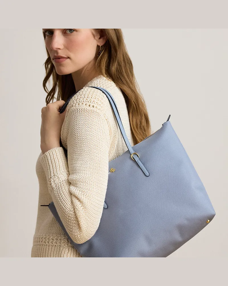 Ralph Lauren Mittelgroße Nylon-Tragetasche Keaton Blue