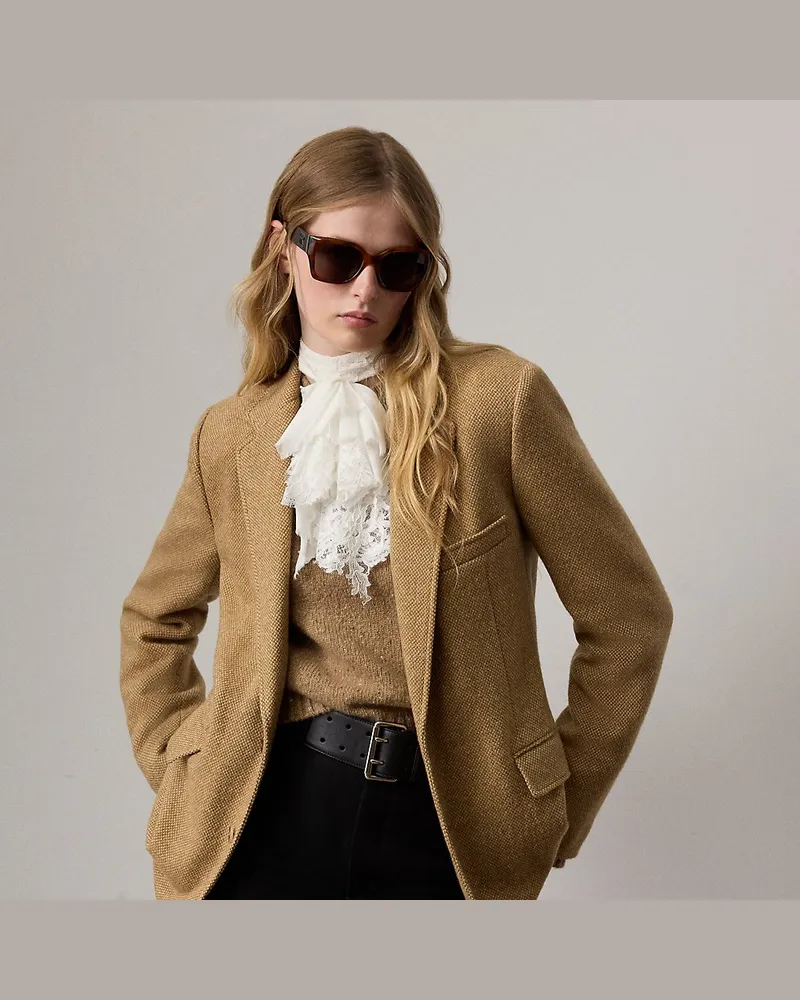 Ralph Lauren Tweedjacke Eli mit Korbmuster Brown
