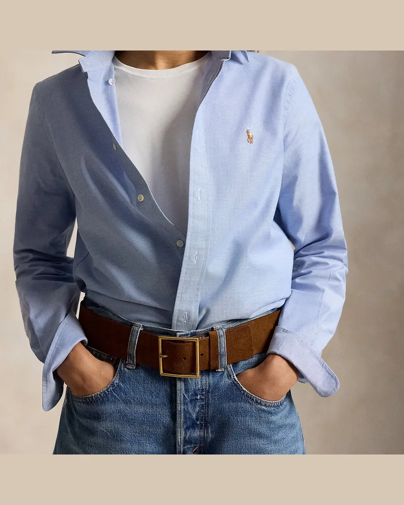 Ralph Lauren Wildledergürtel mit eckiger Schnalle Brown