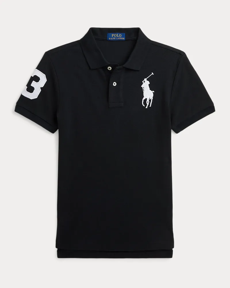 Ralph Lauren Slim-Fit Poloshirt aus Baumwollpiqué Black