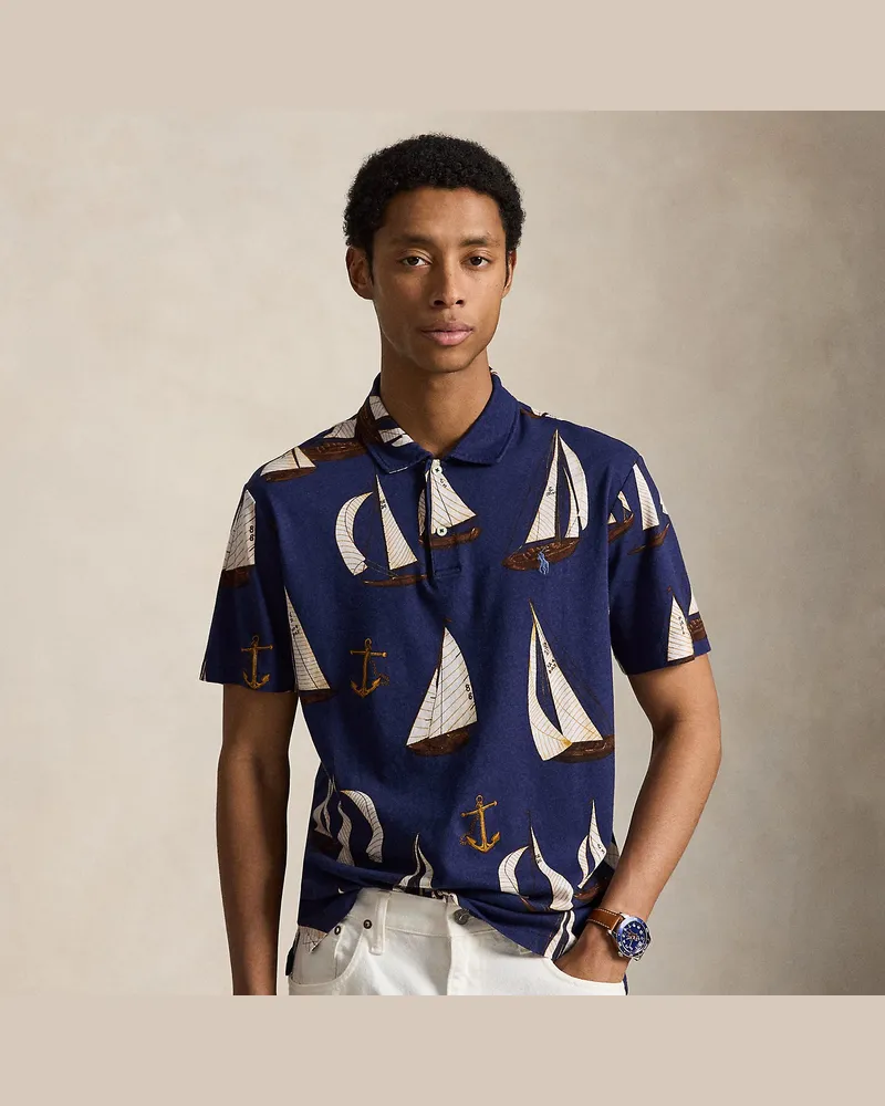 Ralph Lauren Standard-Fit Poloshirt mit Segelboot Blue
