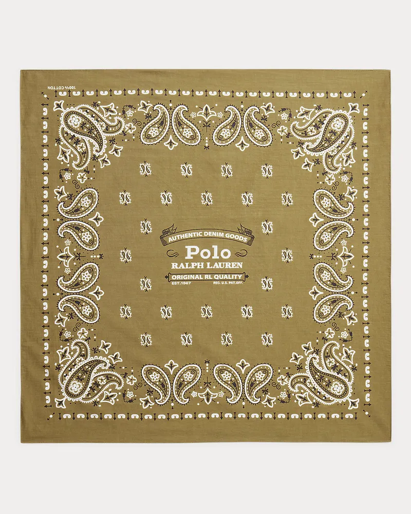 Ralph Lauren Baumwoll-Bandana mit Logo Brown