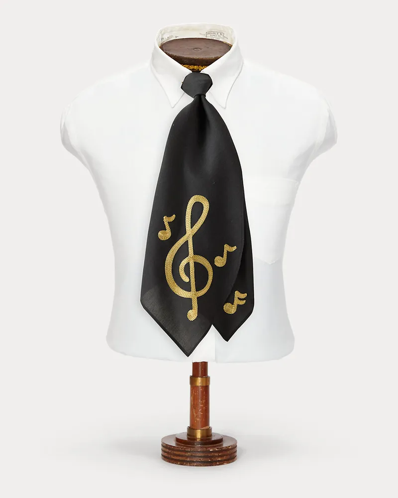 Ralph Lauren Besticktes Halstuch aus Seide Black
