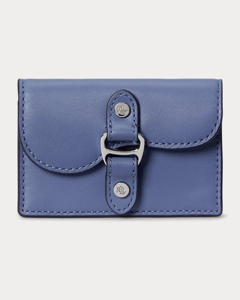 Ralph Lauren Kleines Kartenetui Tasha aus Leder Blue