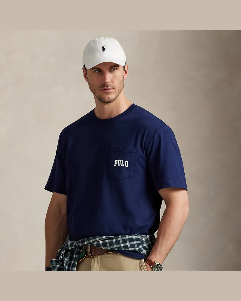 Ralph Lauren Große Größen - Jersey-T-Shirt mit Polo Bear Blue