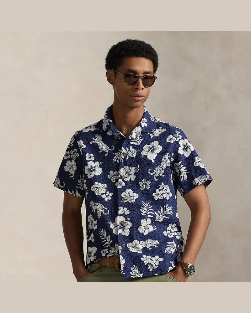 Ralph Lauren Classic-Fit Freizeit-Kurzarmhemd Blue