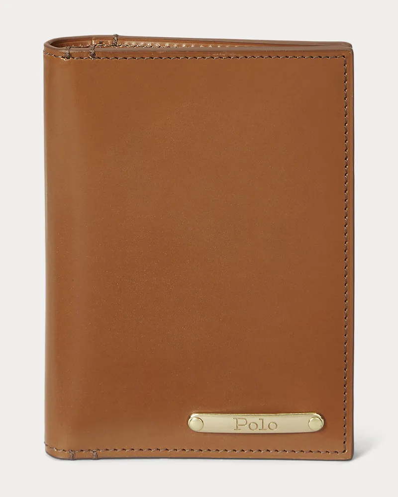 Ralph Lauren Reisepass-Etui aus Zaumzeug-Leder Tan