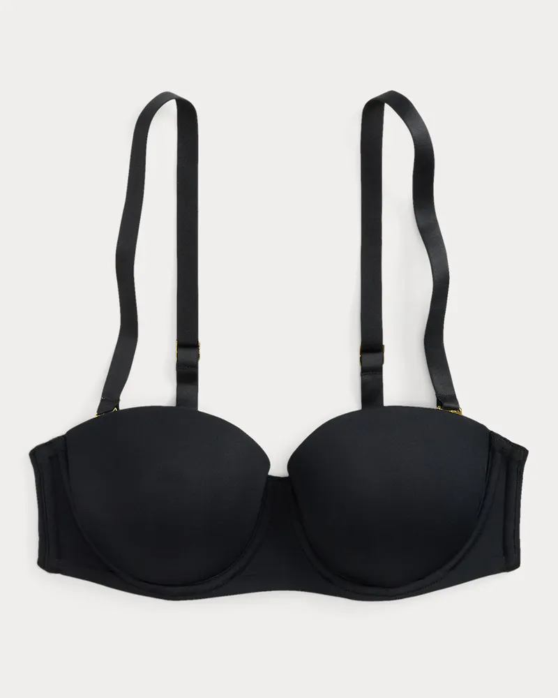 Ralph Lauren Wandelbarer trägerloser BH Black