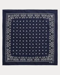 Ralph Lauren Baumwollbandana mit Paisley-Motiv Blue