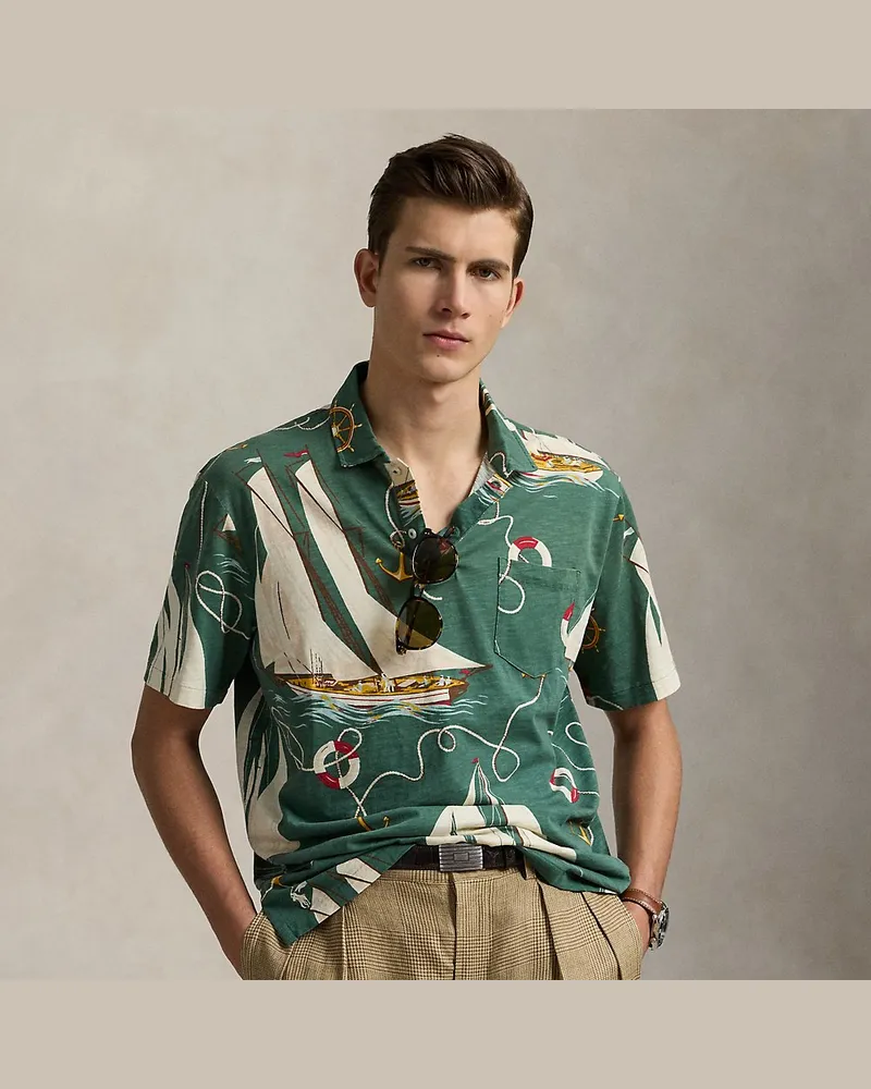 Ralph Lauren Classic-Fit Poloshirt mit Segelbootmotiv Green