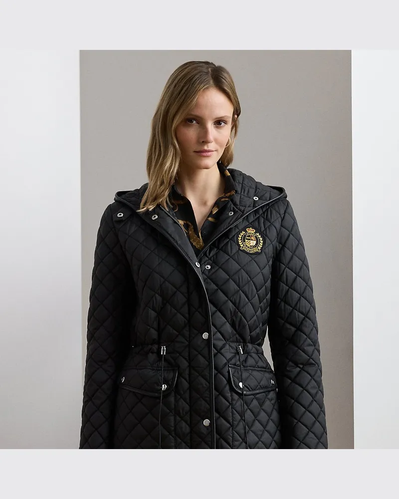Ralph Lauren Anorak mit Rautensteppung und Wappen Black