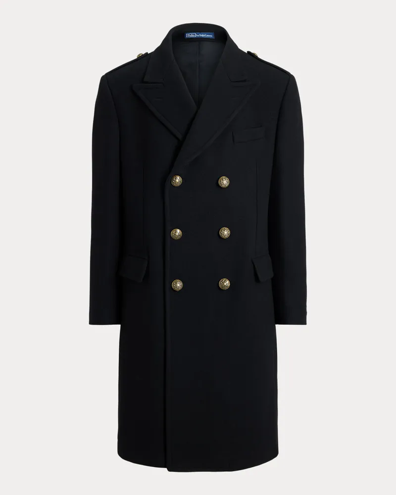 Ralph Lauren Melton-Mantel aus Wollmischung Black