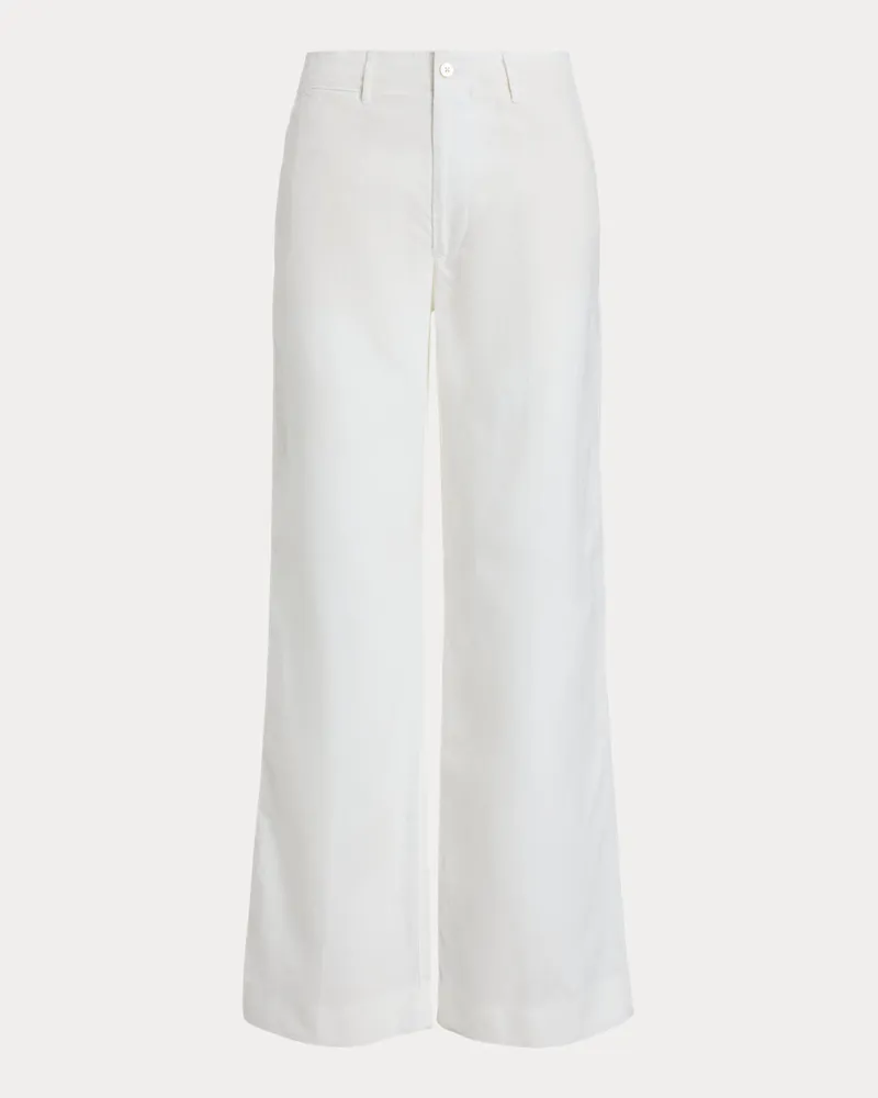 Ralph Lauren Leinenhose mit weitem Bein White