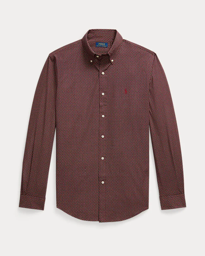 Ralph Lauren Custom-Fit-Hemd aus Stretchpopeline Red
